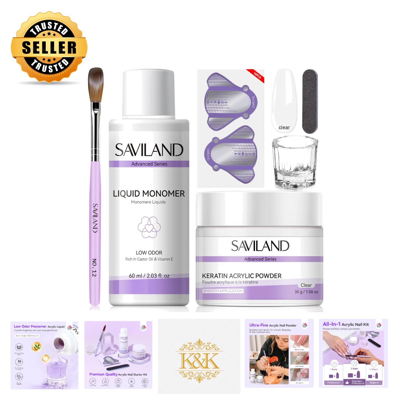 30g Clear Acrylic Nail Kit with 60ml Liquid – Perfect for DIY Nail Extensions