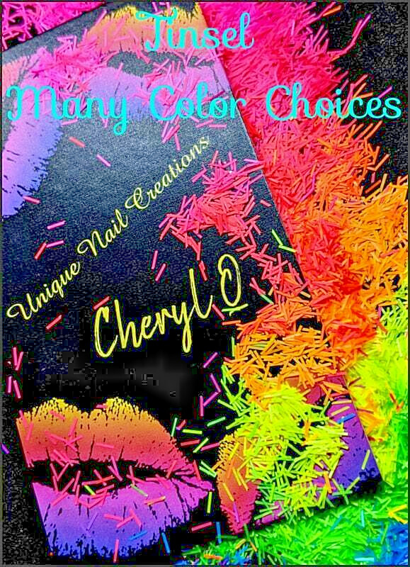 TINSEL~NEW COLORS ADDED~U CHOOSE~Nail•Acrylic•Gel•Body Art•Face•Festival•Crafts