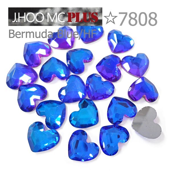 J.HOO Crystal 7808 Heart Flat Back Rhinestones 5×4.5mm Nail Art (10pcs)