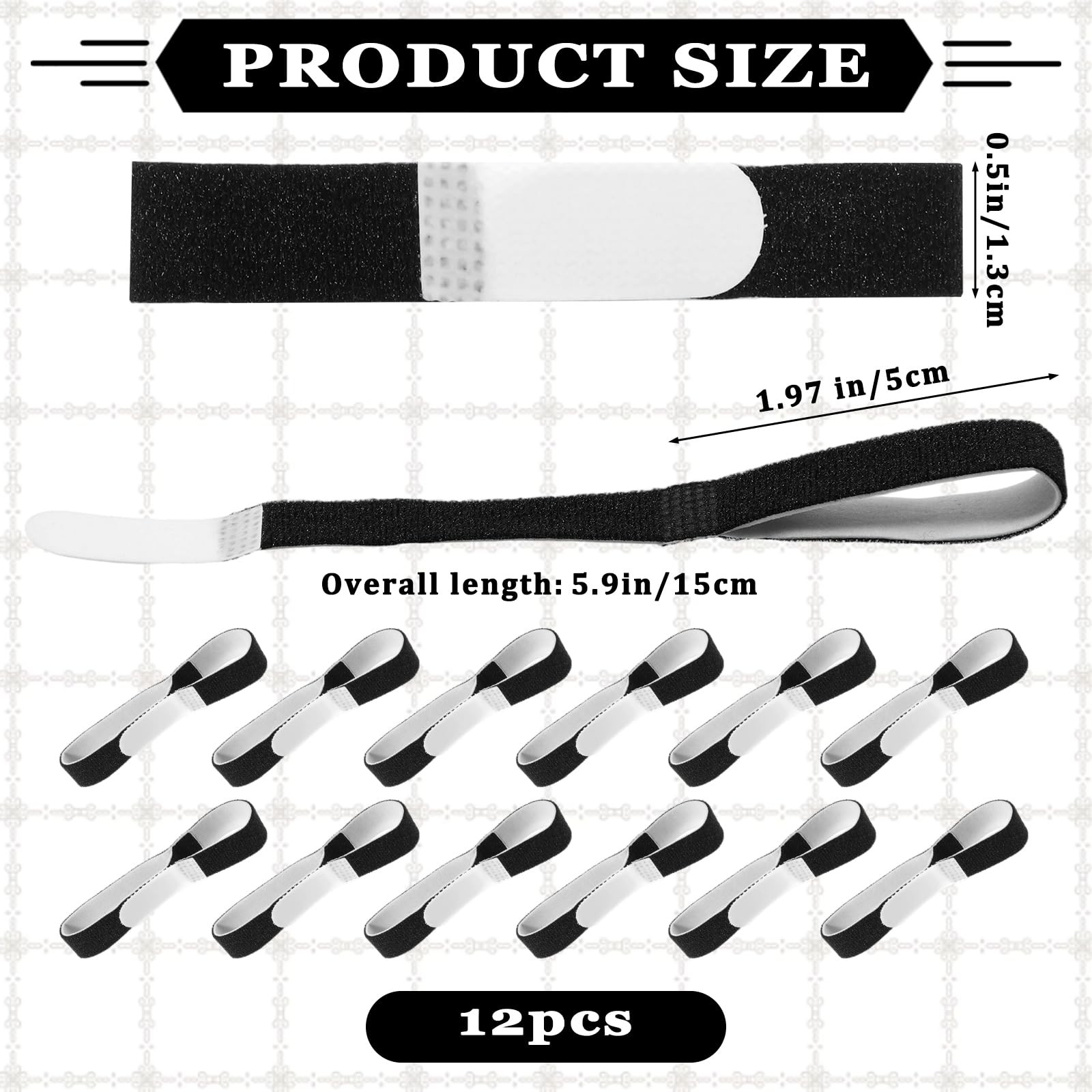 12pcs Buddy Tape Finger Splint Wraps Hook Loop Splint Fingers Straps Adjustab…