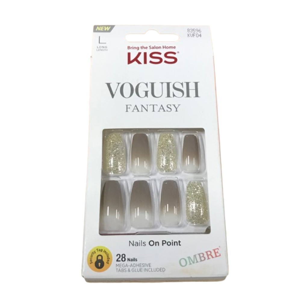 KISS Voguish Fantasy, Press On Nails, Nail glue included, Long Size, KVF04