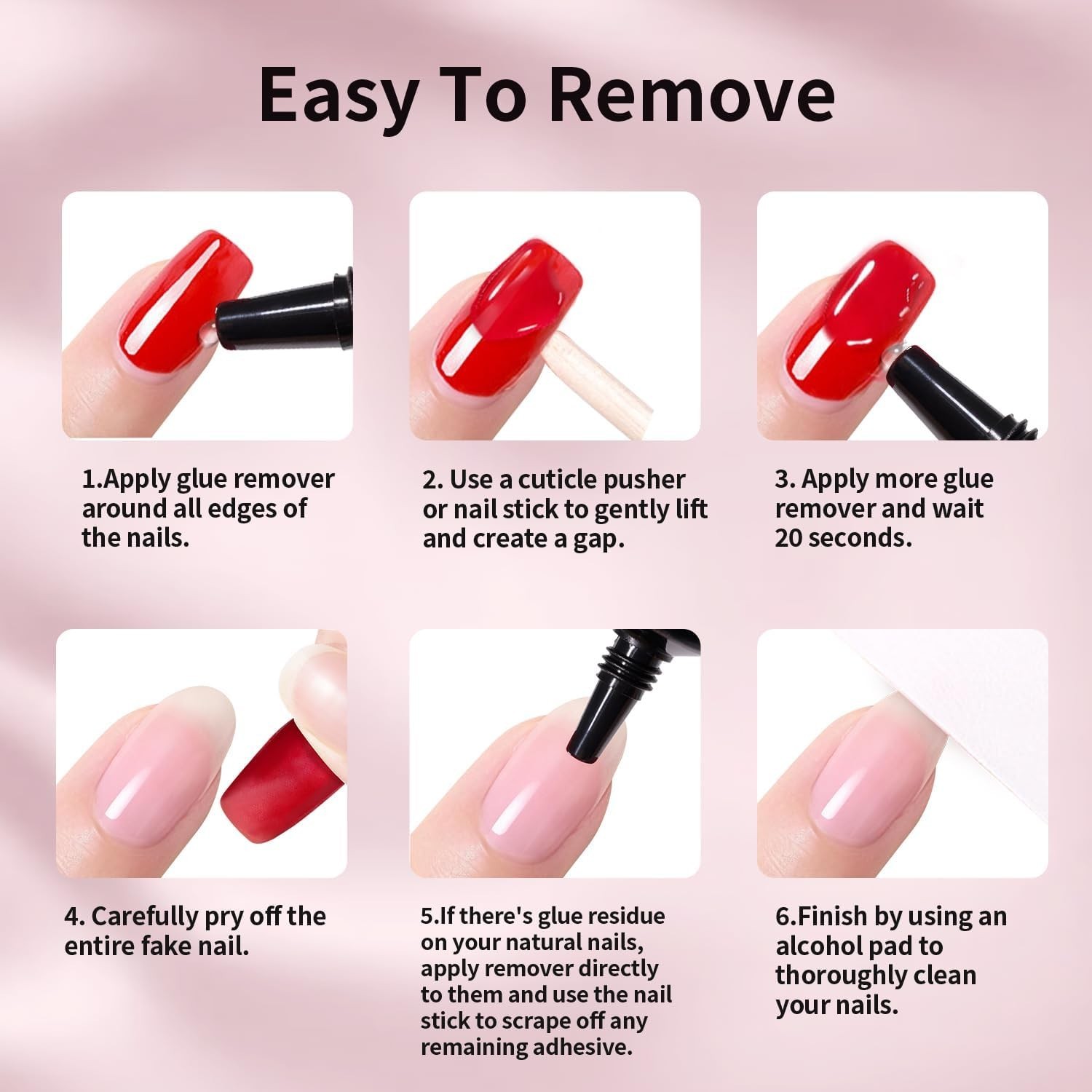 Quick Dry Semi Solid Gel Nail Glue 10g with 10ml Remover, Super Strong, No UV…