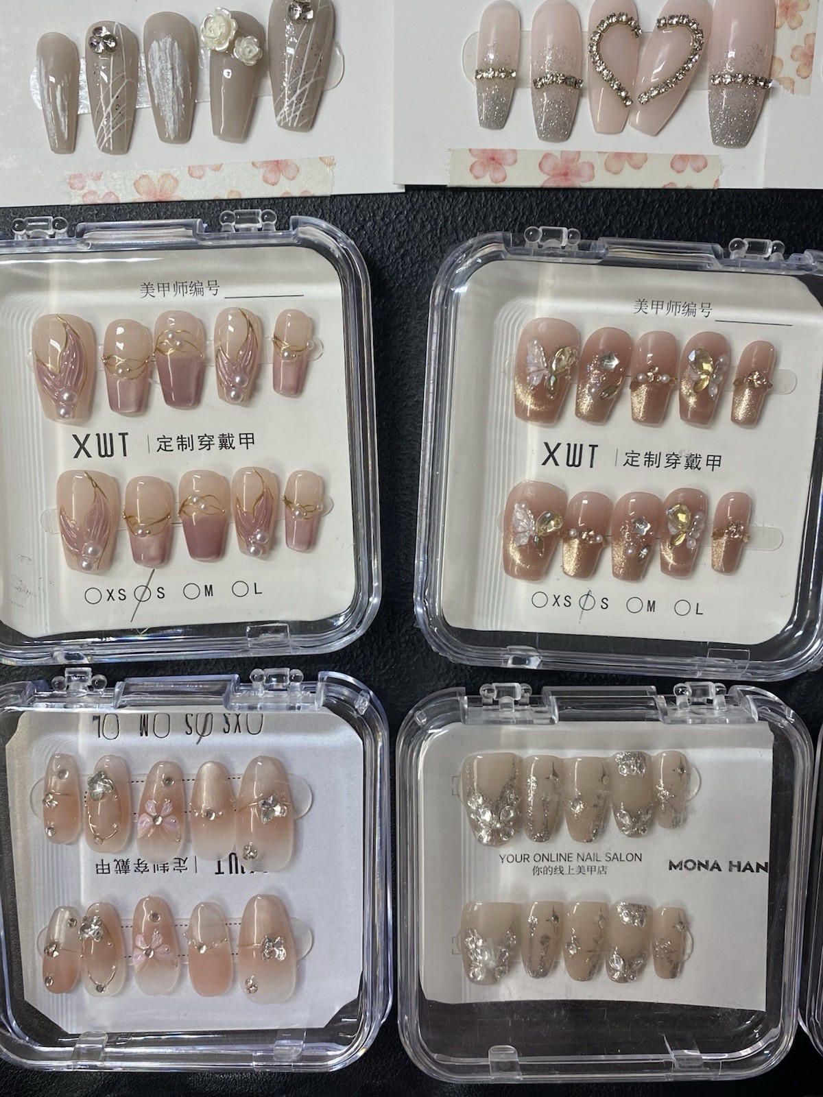 25 Pairs LOT-Handmade Press On Nails Reusable Size S Rebecca Minkoff Bag