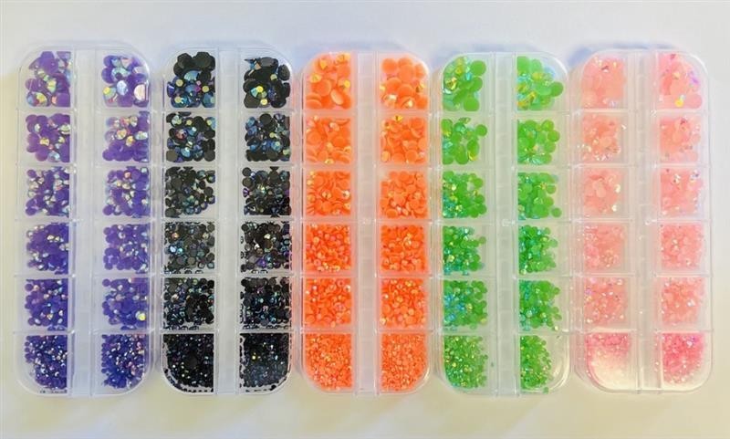 Multicolor Round Flat Back Resin Crystal Rhinestone Nail Jewelry Crafting Gems