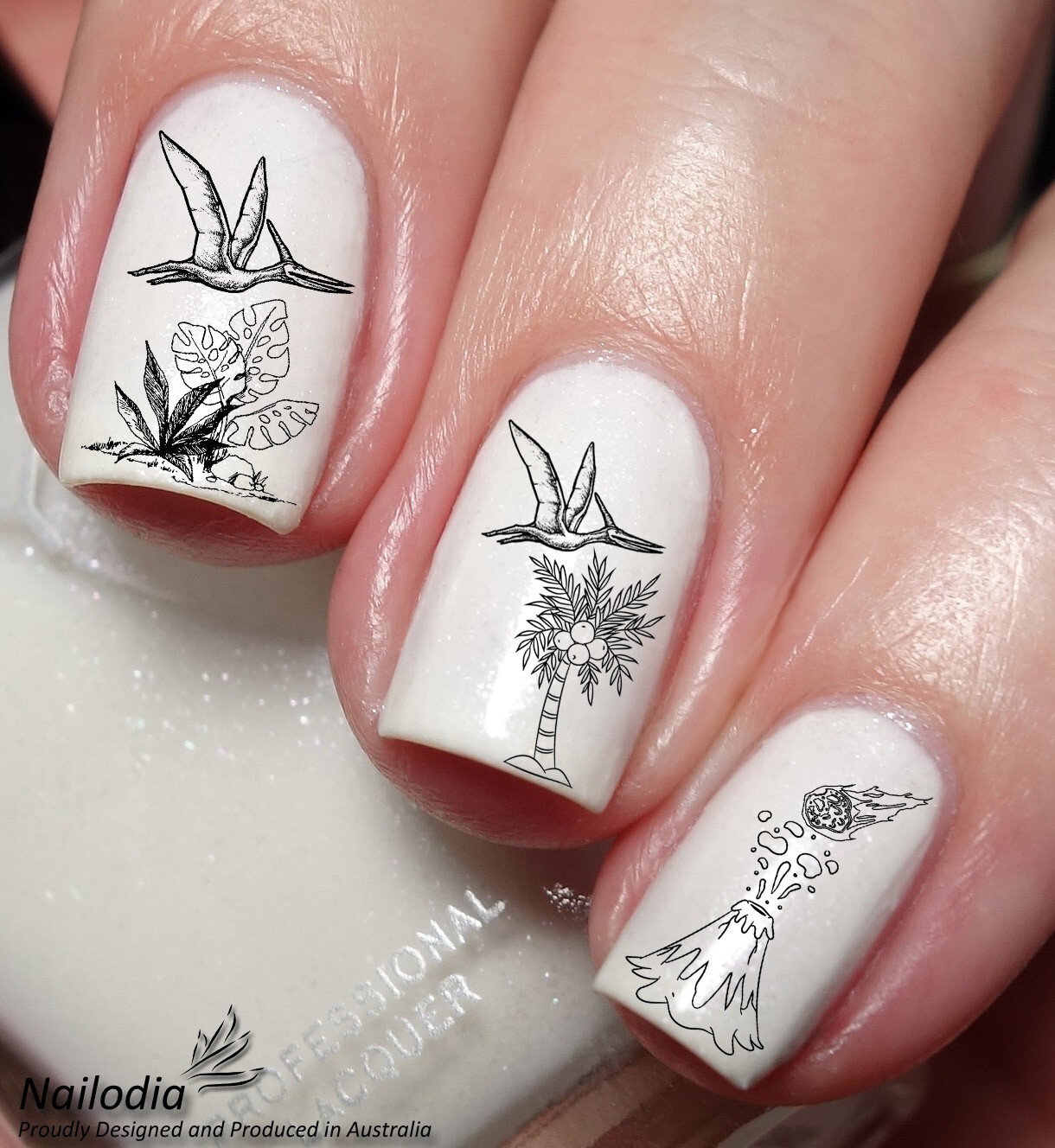 Dinosaur T-Rex Nail Art Decal Sticker Water Transfer Slider – Jurassic Theme