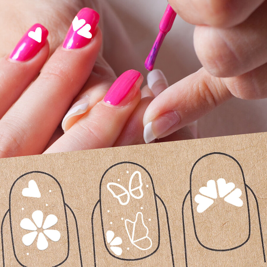 4Pcs/ 6Pcs Nail Art Stamper Set Easy DIY Nail Stamping Floral Butterfly Designs