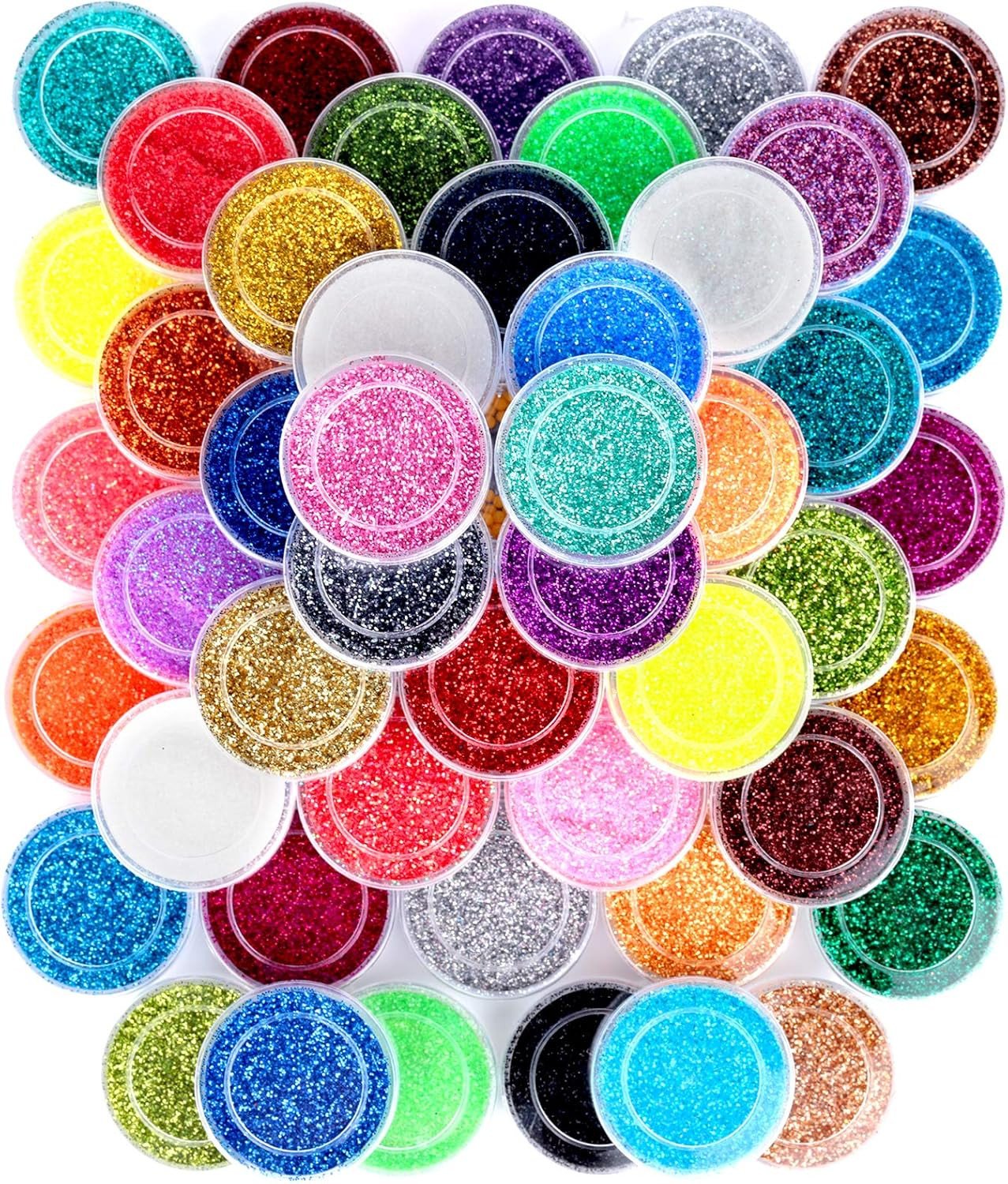 48 Color Fine Glitter Powder Set for Nails Makeup Resin Crafts DIY