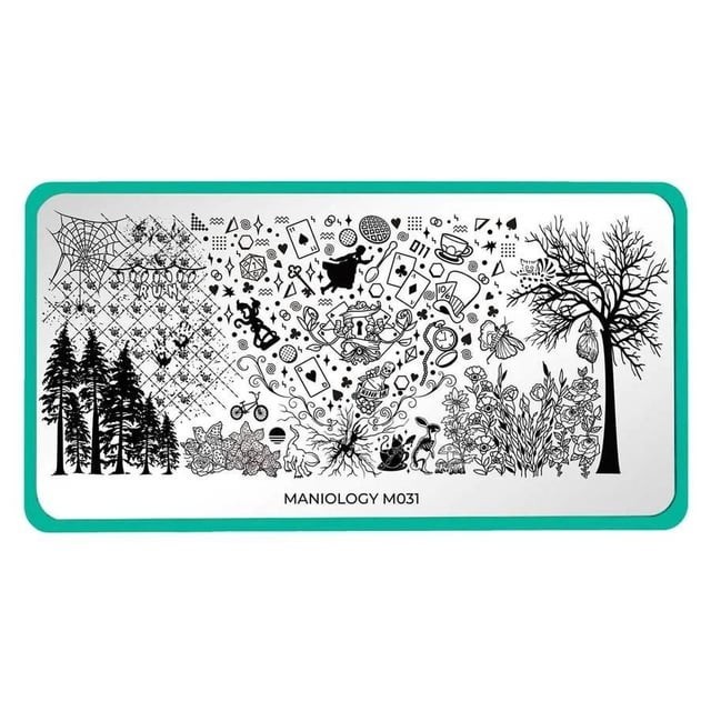 Maniology M031 TV Fandom Alice In Wonderland Mad Hatter Fairy Nail Stamp Plate