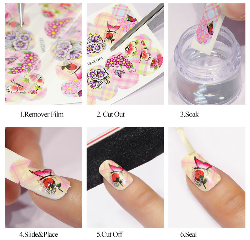 8 Sheets Nail Art Stickers Water Transfer Decals Mary Angel Christian Jesus NS19