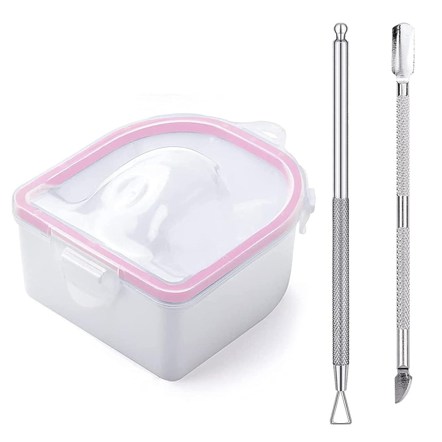 Nail Soaking Bowl, 2PCS Soak off Gel Polish Dip Powder Remover Manicure Bowl wit