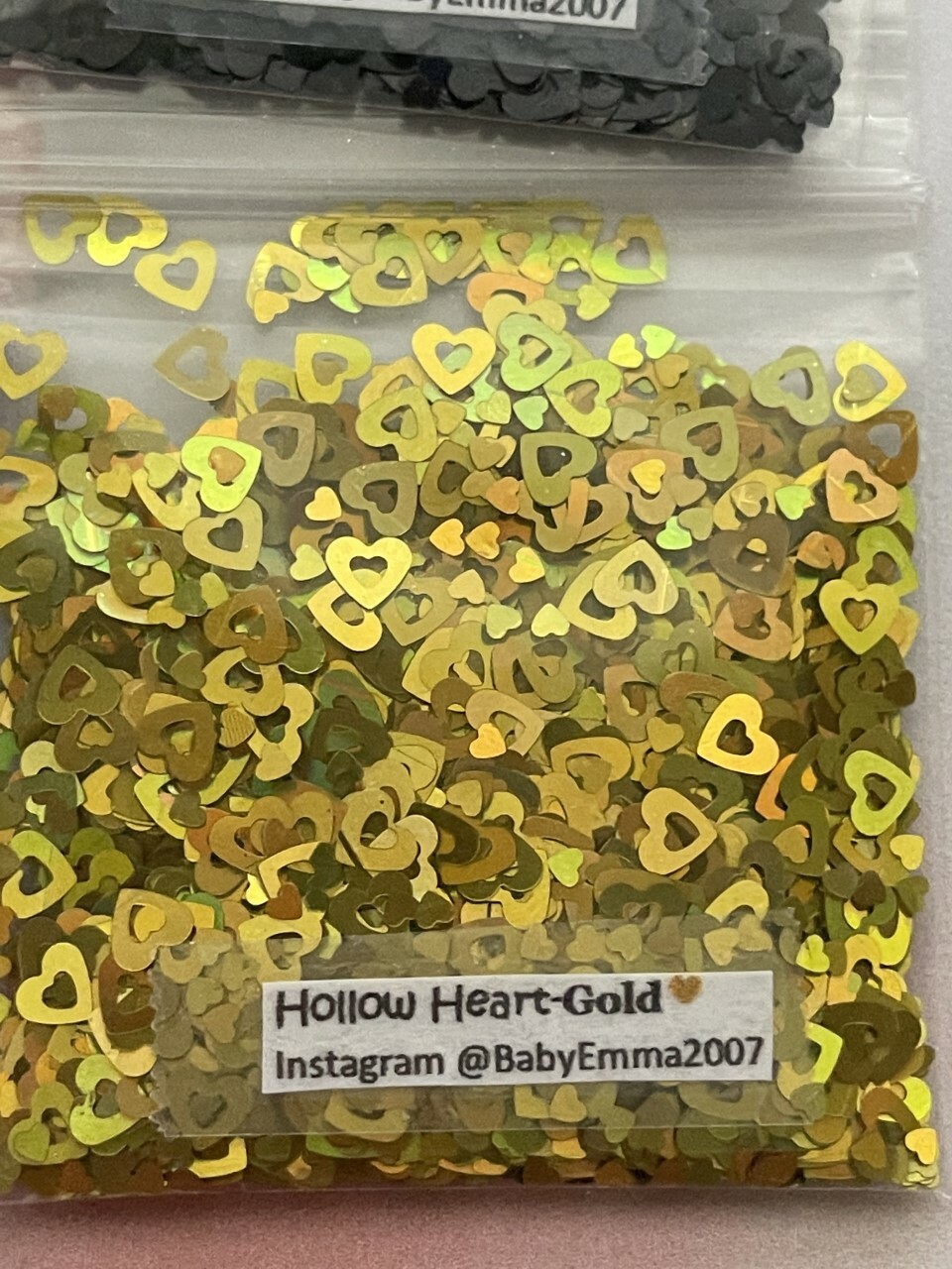 V-Day Holo Heart Shape(Hollow Heart) Glitter-U pick color-Nail Art Face Craft-US