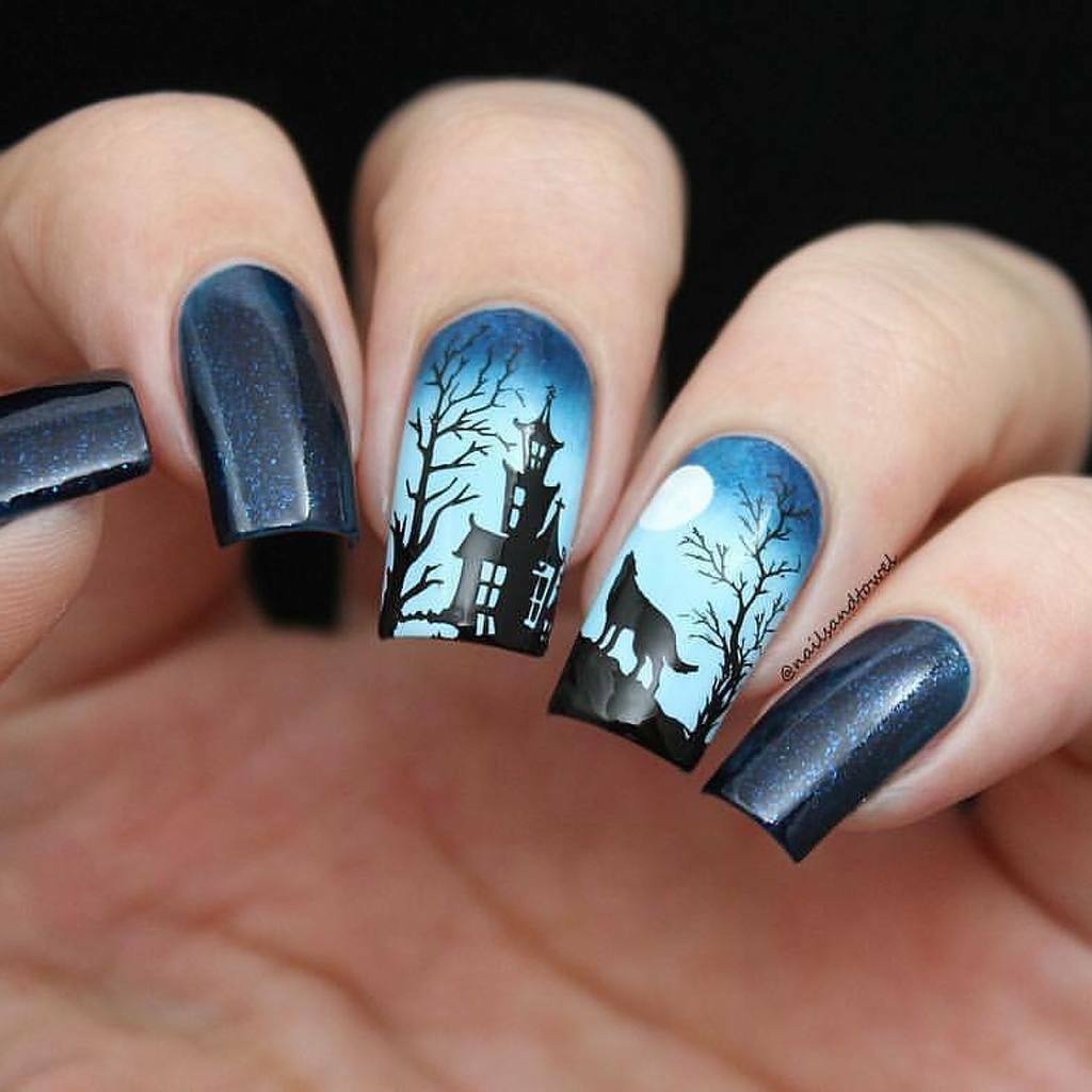 B036 Eeks and Screams Stamping Plate For Stamped Nail Art Design