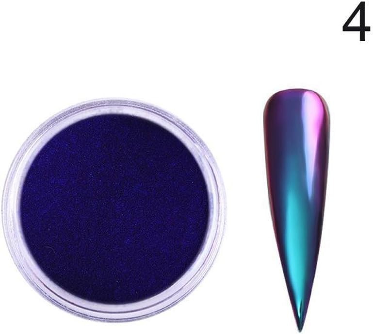 4pcs Chameleon Effect Nail Glitter Powder Set – Mermaid Metallic Shine