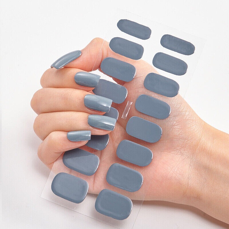 Full Size Nail Wraps Stickers Polish Manicure Art Self Stick Decor 3D Strips USA