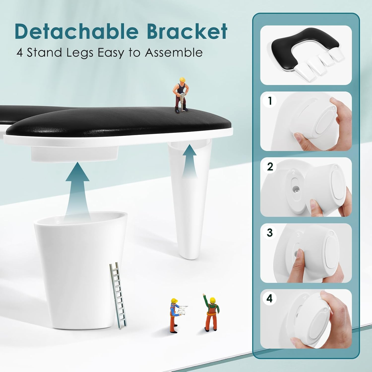 Arm Rest for Nails Tech: U-Shaped Manicure Nail Arm Rest Stand Black Big Armr…
