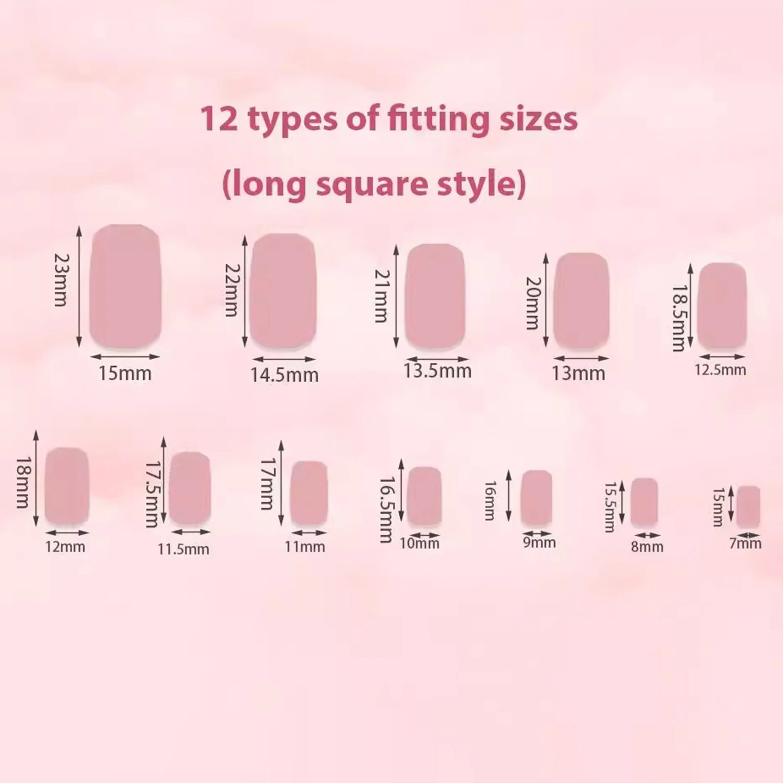 24pcs Natural Nude Pink White Coffin French Press On Nails
