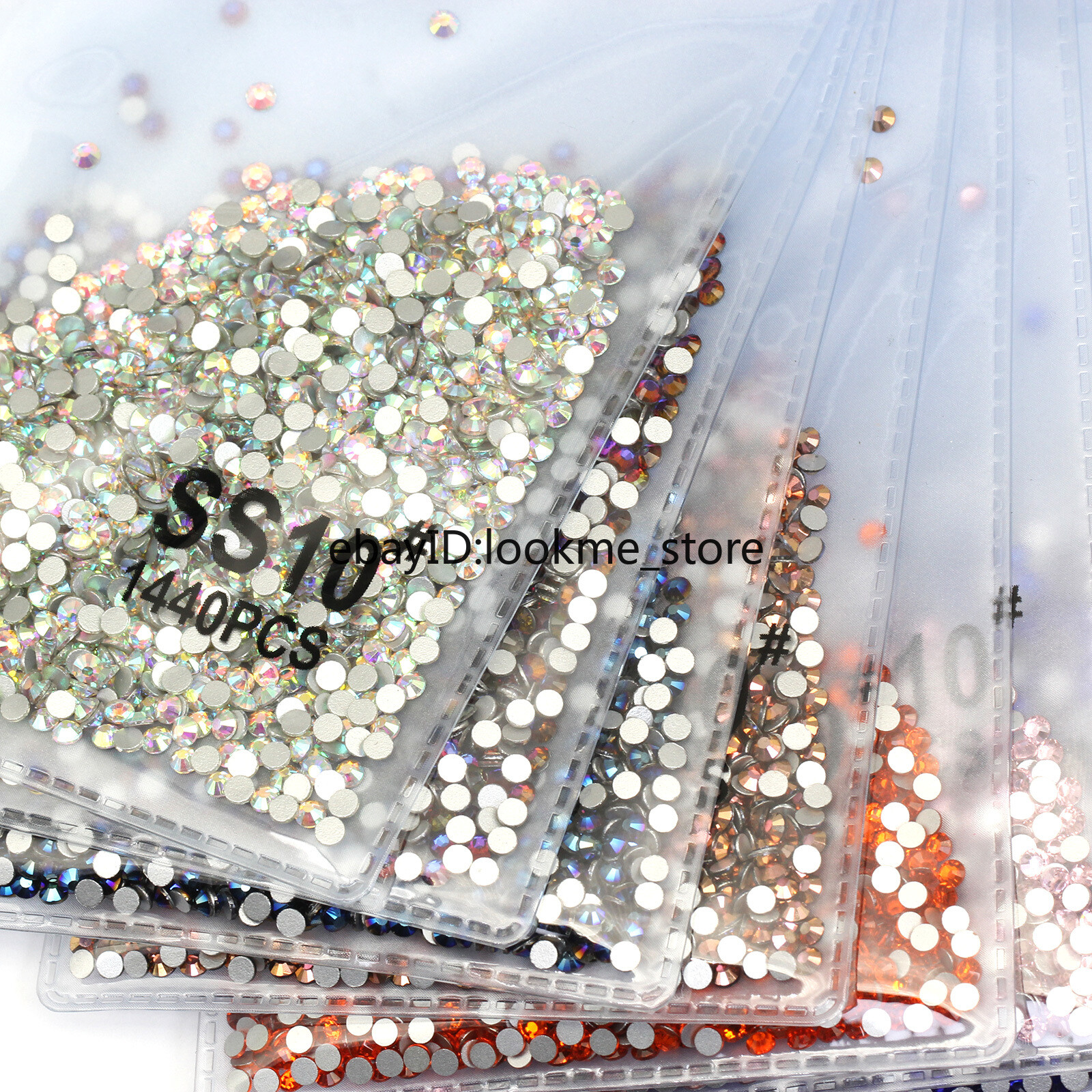1440p 2.8mm (ss10) Crystal Glass Rhinestones Flatback Gems Nail Art Crafts Decor