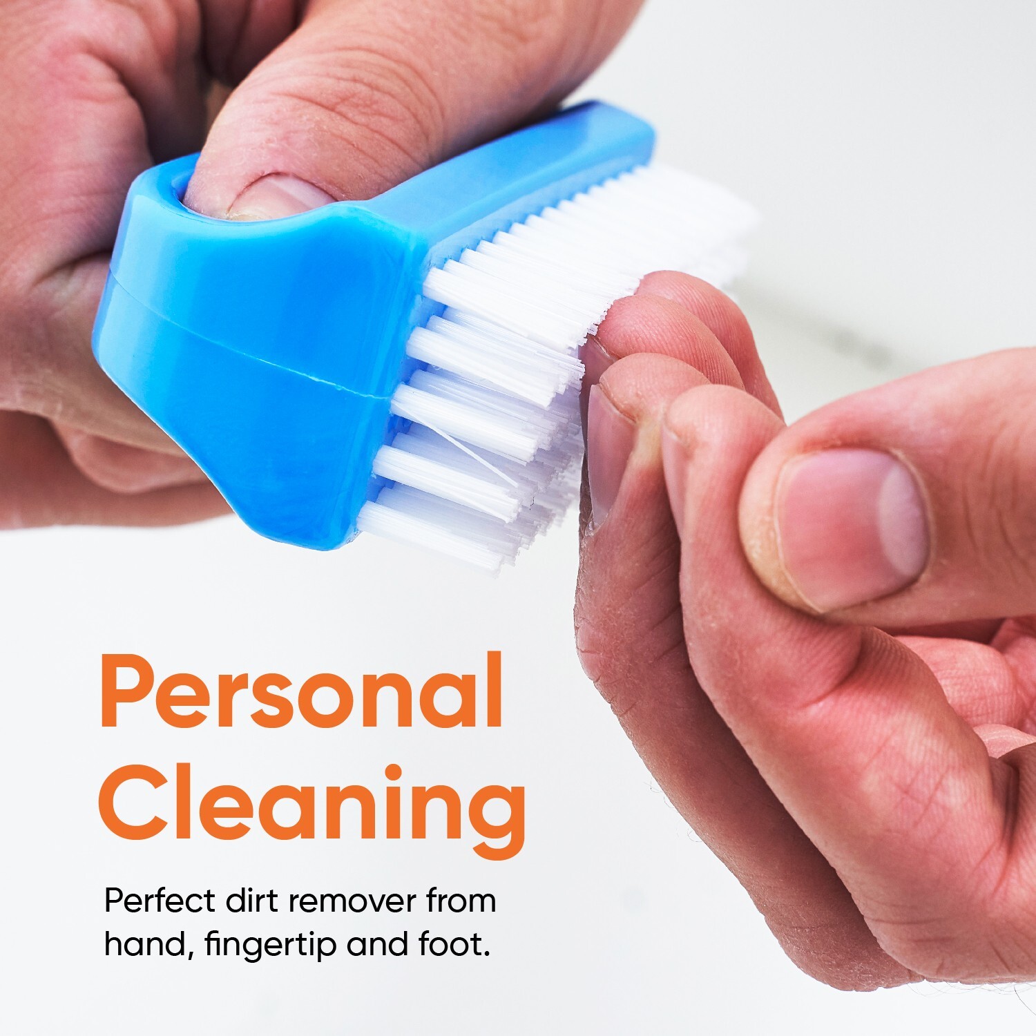 Superio Nail Brush Scrub, Stiff Bristle Cleaning Brush for Toes & Nails, 6 Pack