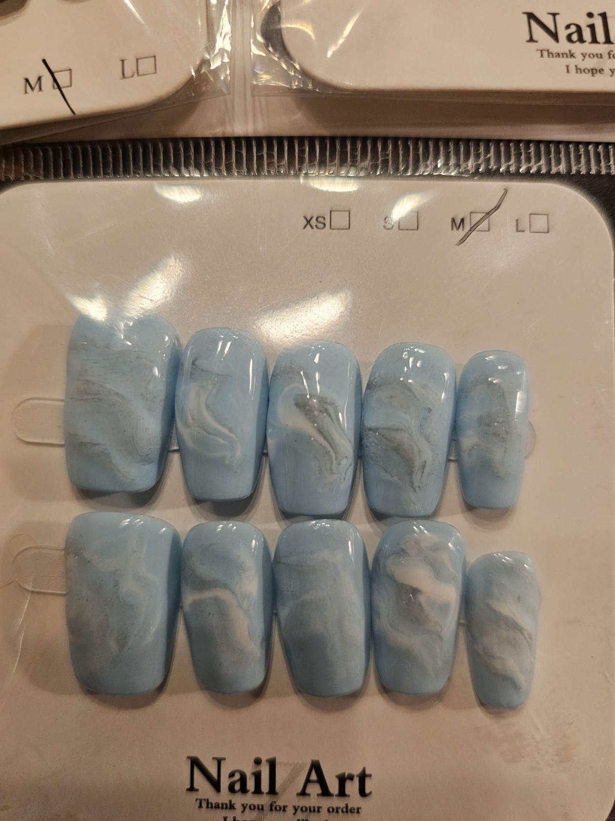 Size Medium – Medium Length Press-On Nails with Sticky Tabs Included. New In Box