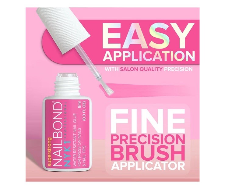 Super Strong Nail Glue for Press on Nails, Nail Tips & Acrylic Nails (8Ml) NYK1