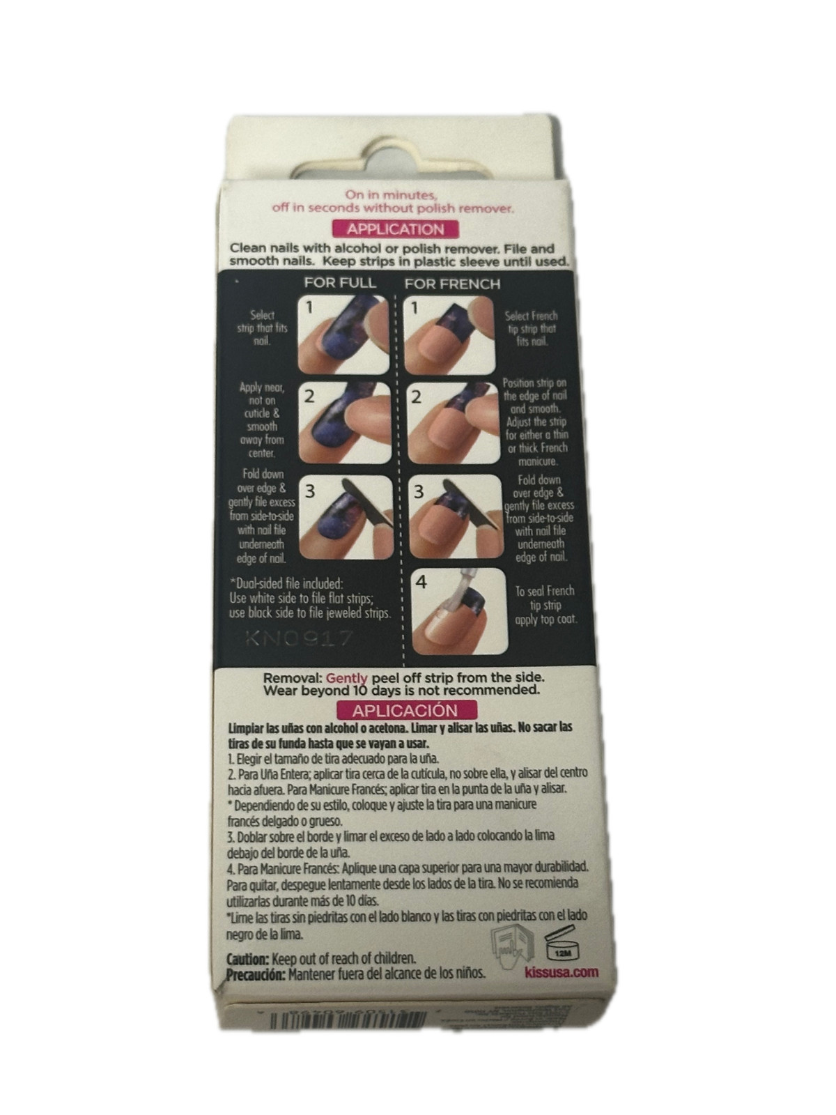 Kiss Stick on Nail Dress Strips KDM03 Cosmopolitan Multicolor Jewel – 3 Pack