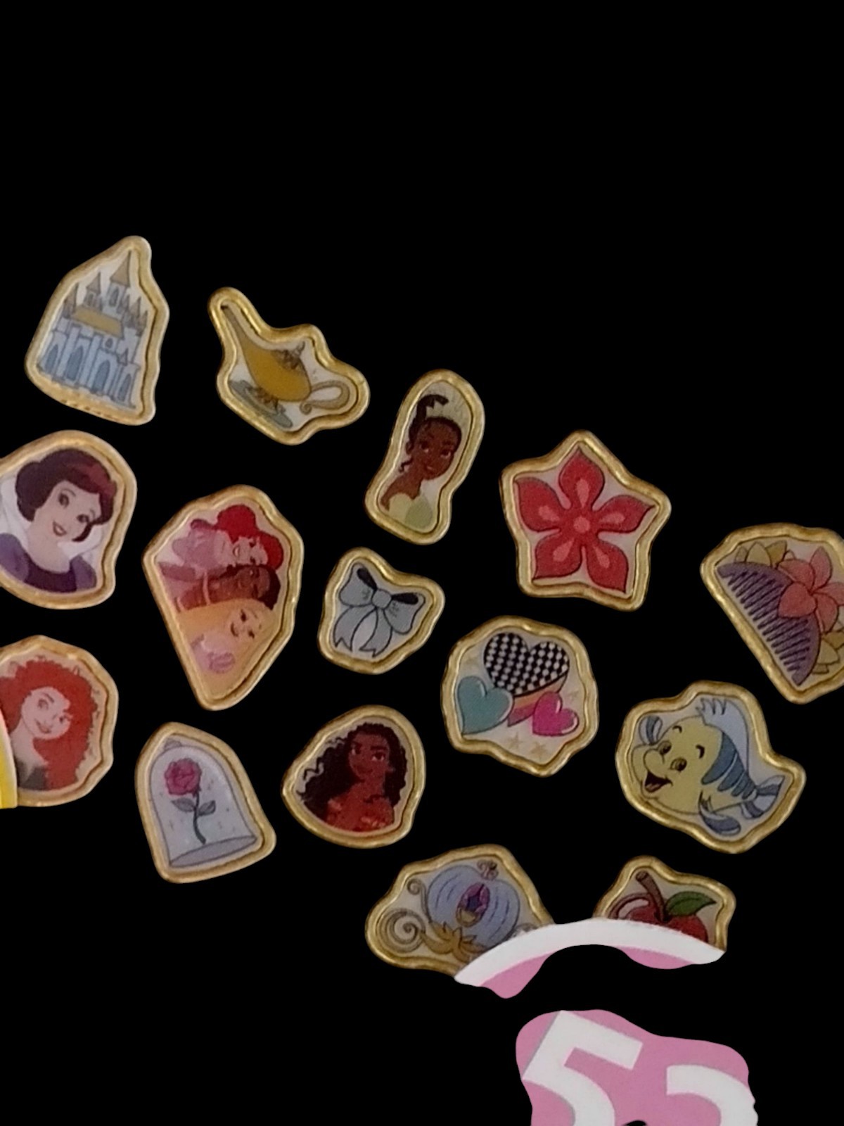 3 Disney Princess Kids Cartoon NAIL BODY STICKER ART SET Temporary Tattoos Decal
