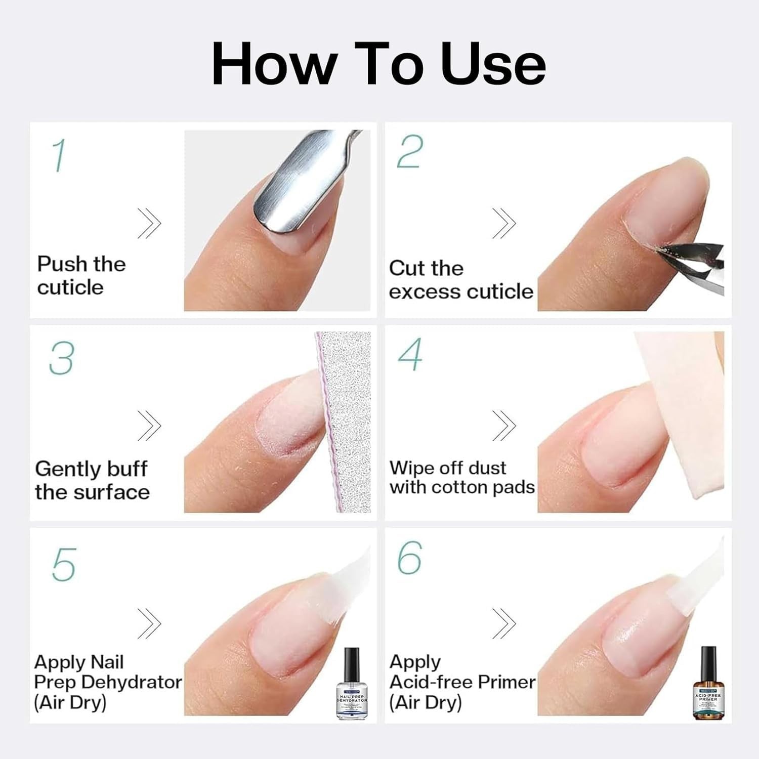 Morovan Professional Natural Nail Prep Dehydrate and Acid-Free Primer Dehydra…