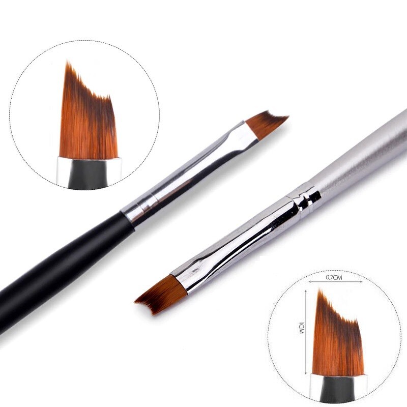 Nail Art Brush Tool Half Moon Shape French Effect Drawing UV Gel Manicure Brush