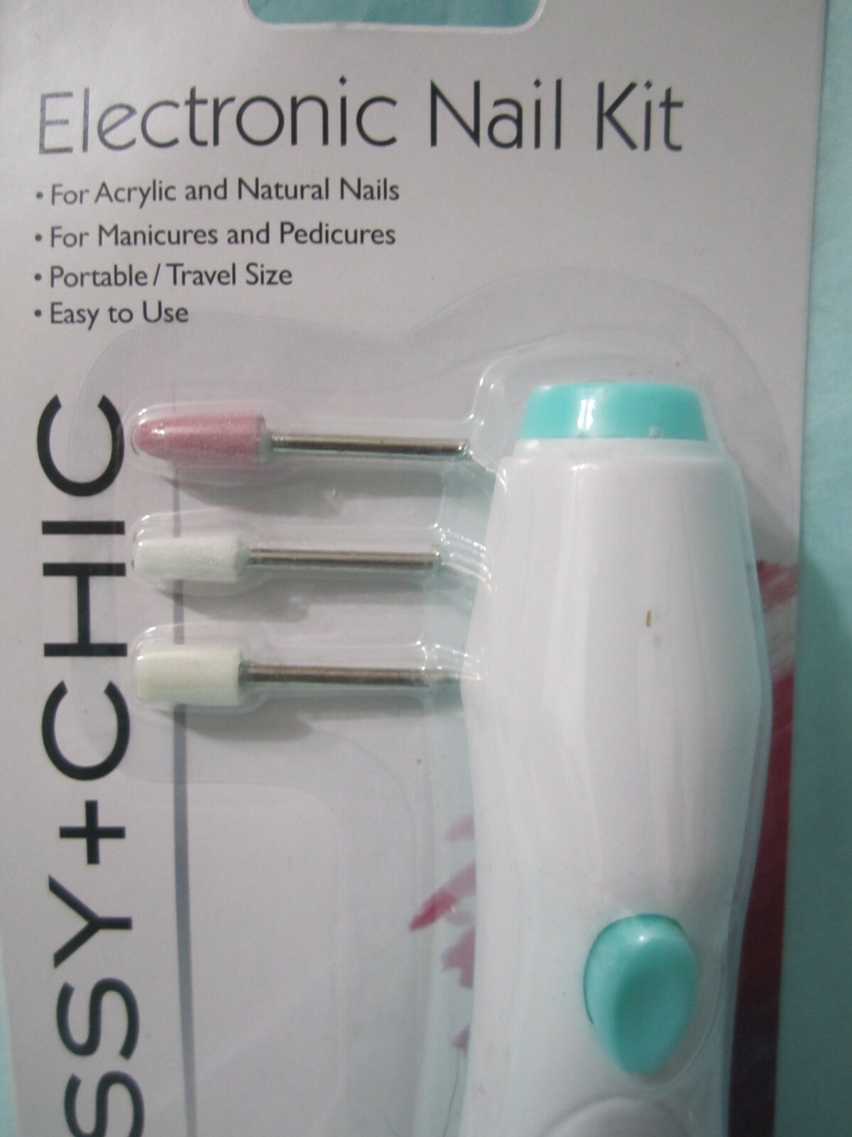 Electronic Nail Kit, Manicure/Pedicur Nail Travel Portable Battery Power 4 pcs