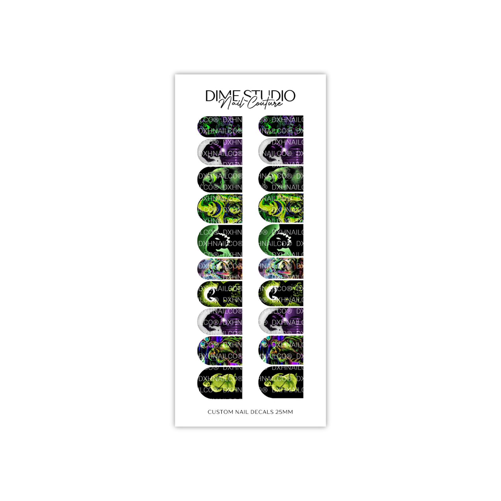 Nightmare Before Christmas Oogie Boogie Water Transfer Nail Decals