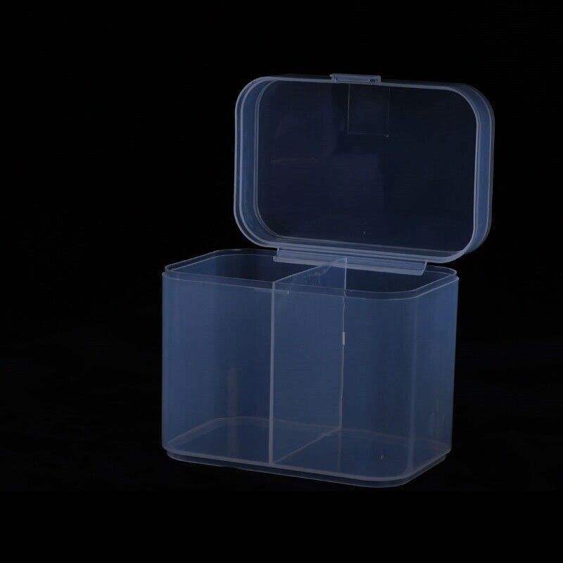 Nail Art Material Cotton Pads Tools Brush Grids Storage 2 Grids Container Wipes