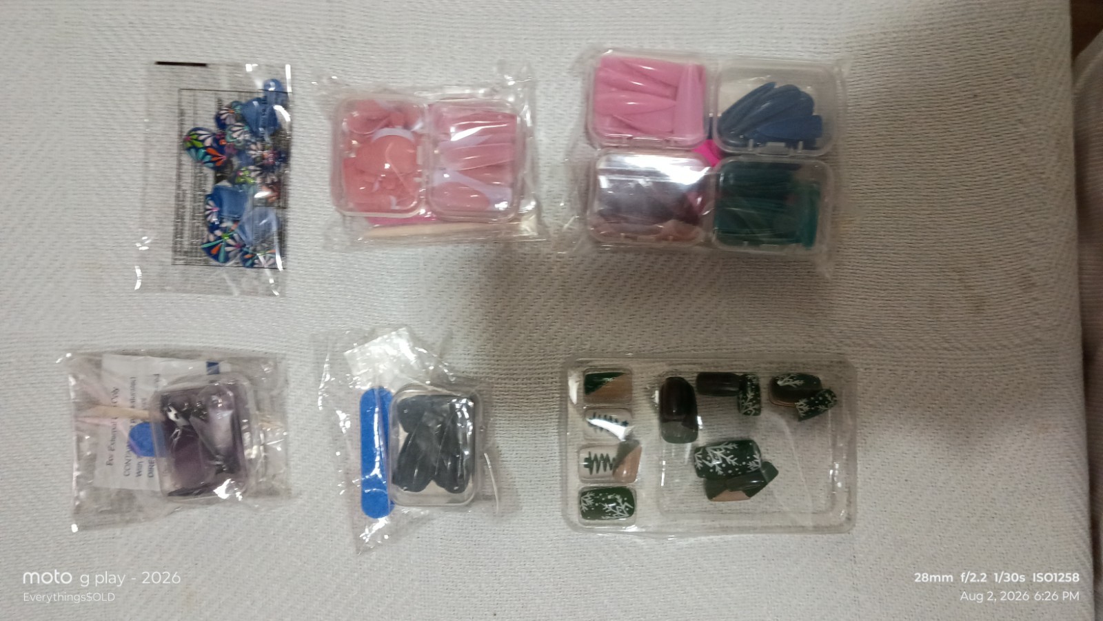 Bulk Set All Different Size Press On Nails with Glue And Mini Files . NEW!