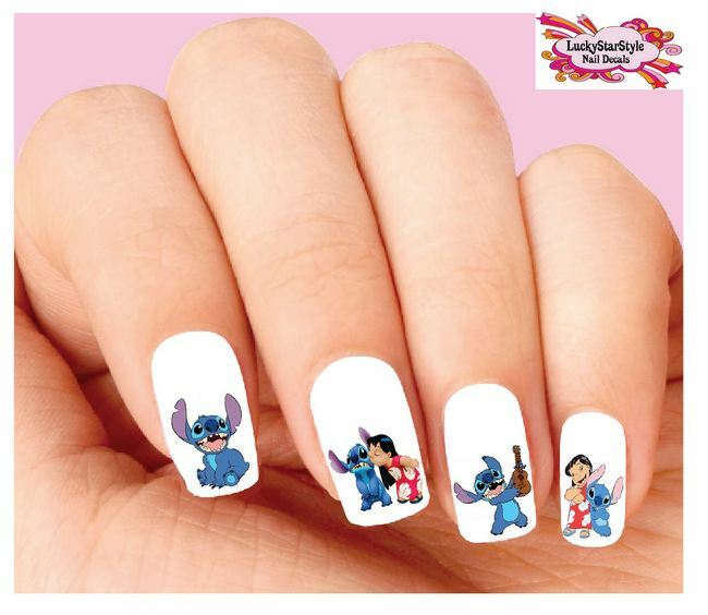 Waterslide Nail Decals Set of 20 – Lilo & Stitch Assorted