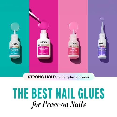 Nail Glue Fast Drying Strong Hold Nozzle Applicator for Fake Nails Tips Wraps