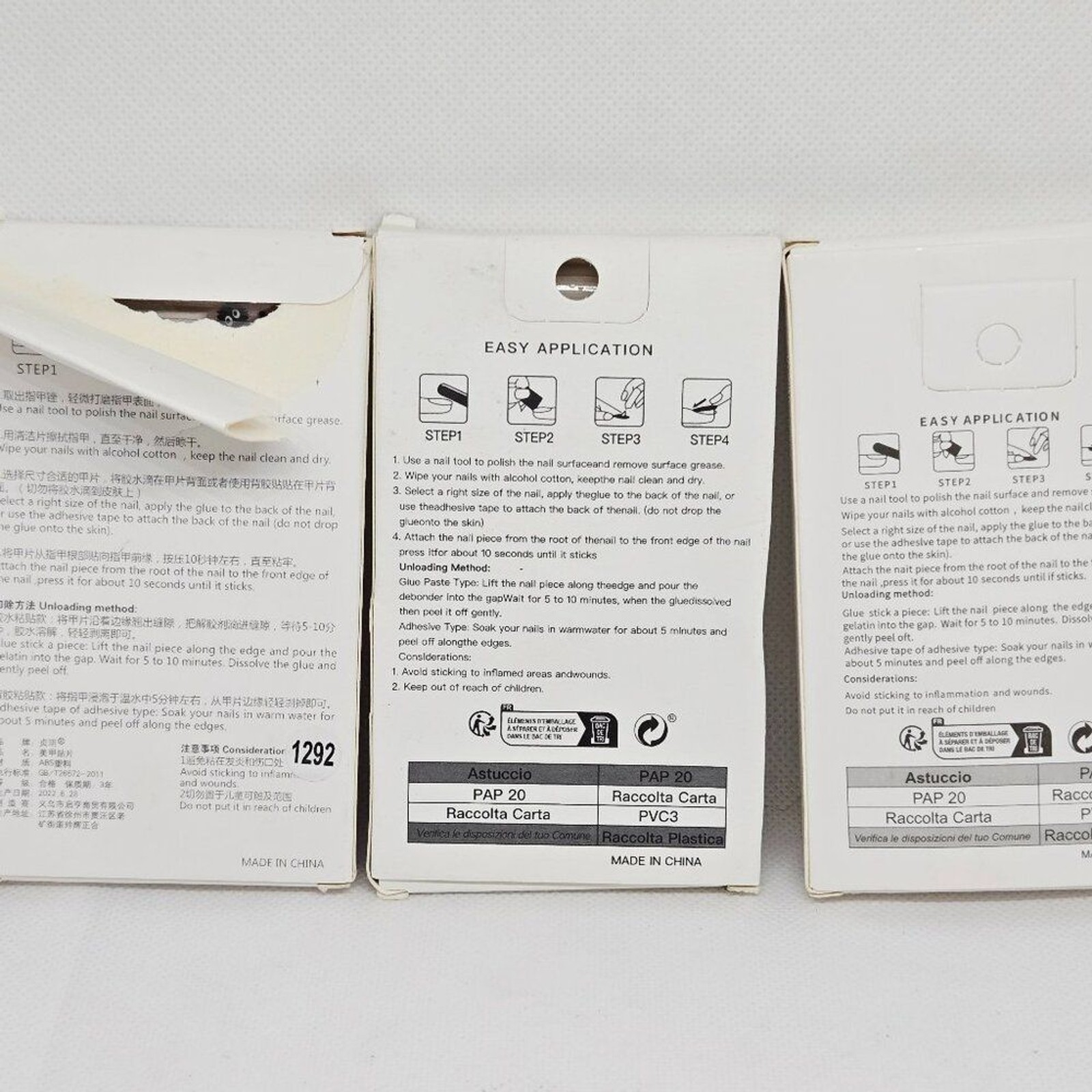 NIB SET OF 3 HALLOWEEN DECOR/PARTY PRESS ON NAILS, GHOSTS, PUMPKINS, 72 TOTAL
