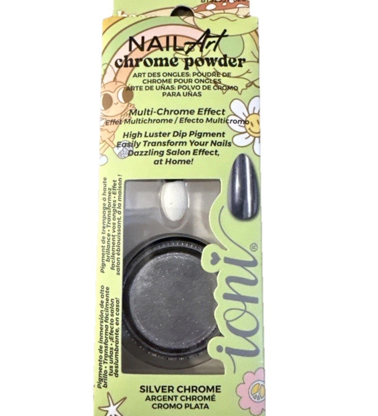 Ioni Nail Art Chrome Powder Silver