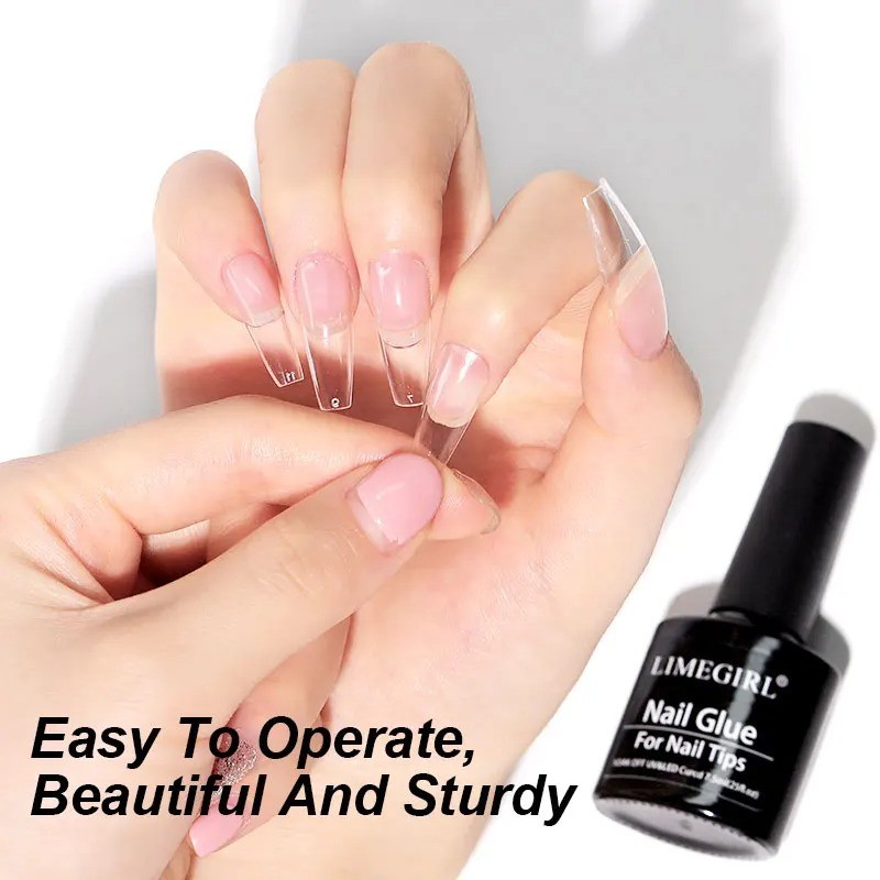 LIMEGIRL 7.5ml Nail Tips Glue Gel UV Strong Bond False Nail Manicure Gel