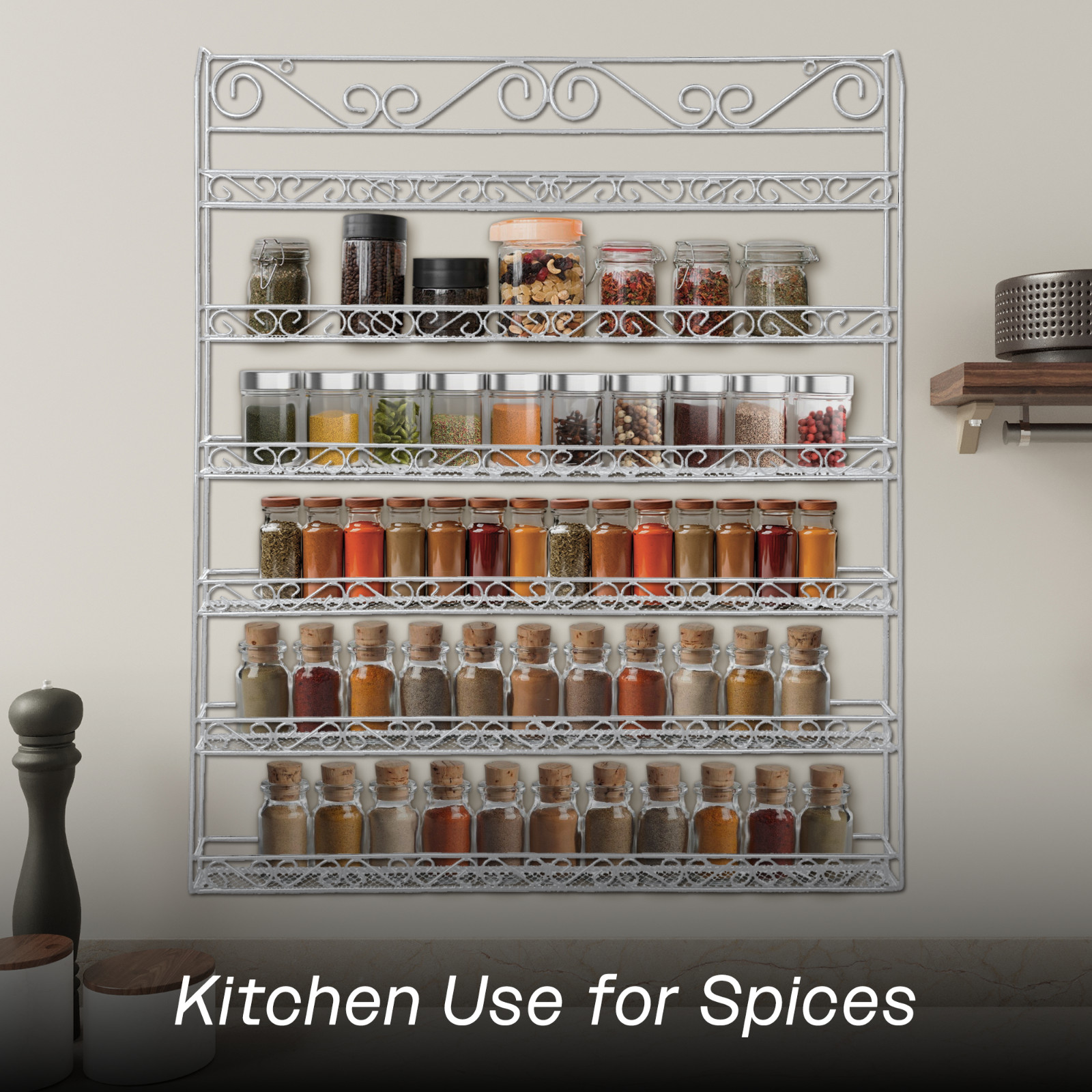 Metal Wire Nail Polish Display Organizer Wall Rack (Hold 90 to 100 Bottles) USA
