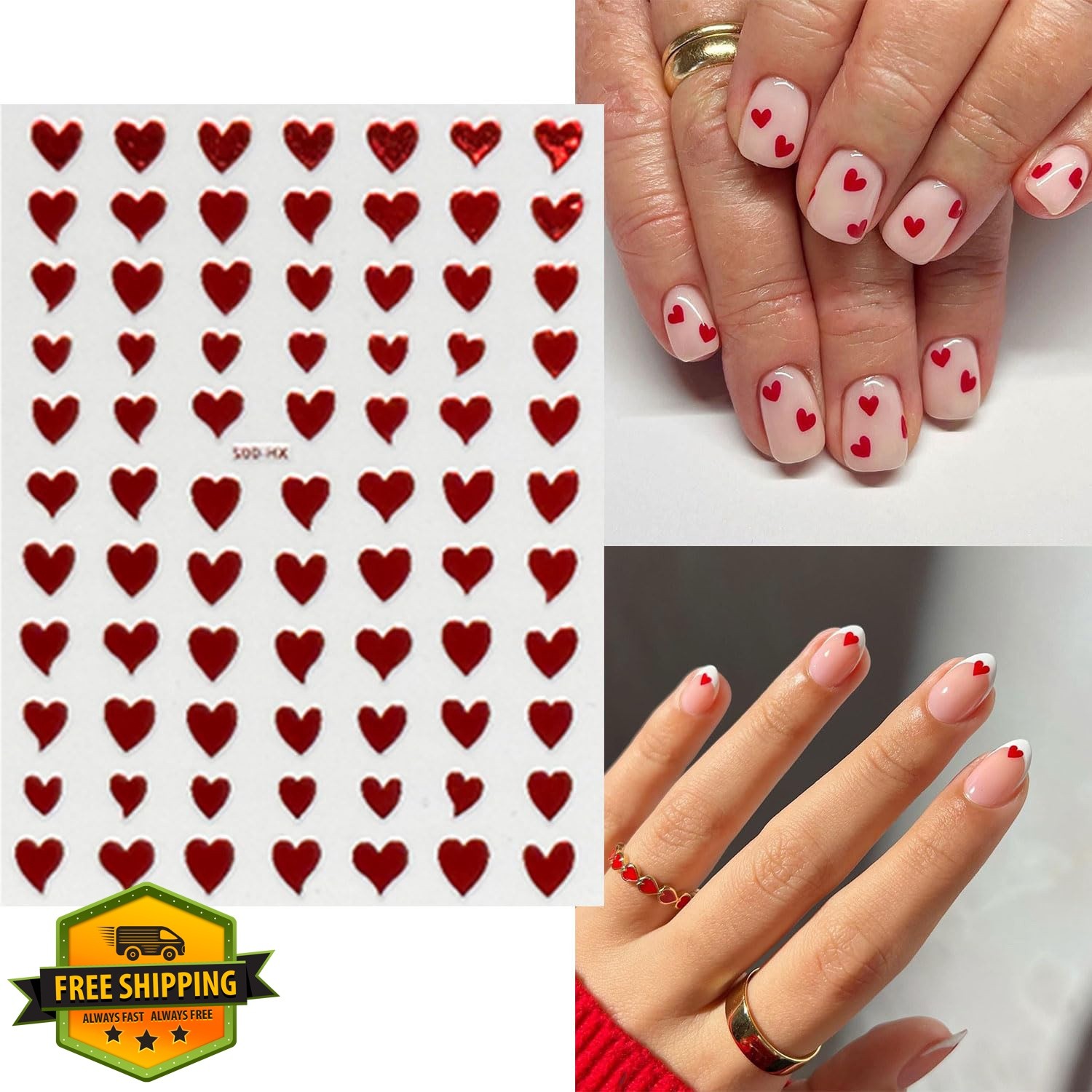 Mdscve Valentines Day Nail Stickers Valentines Heart