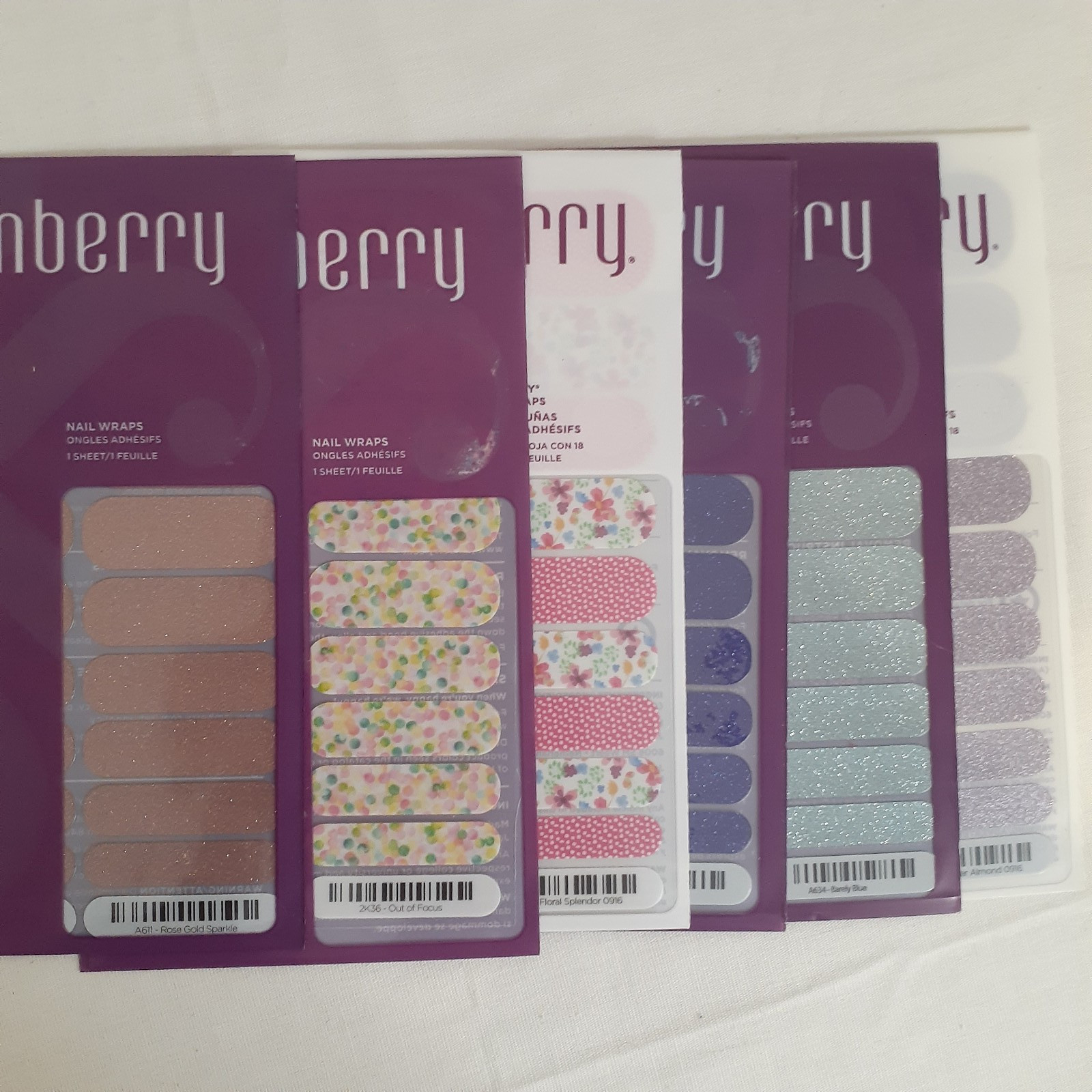 Jamberry Lot Nail Wrap Variety Colorful with Mini Heater and tools