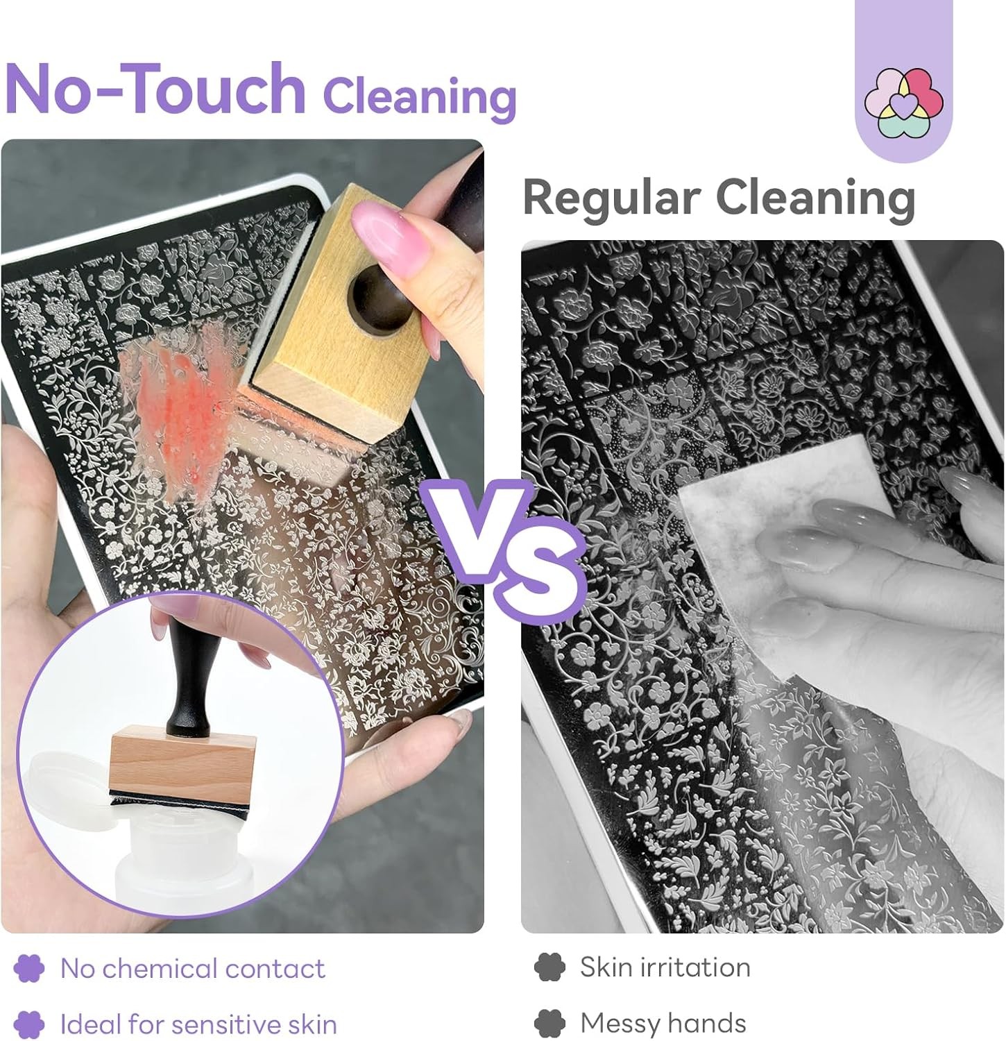 Nail Cleaning Tool: No-Touch Nail Cleaner Tools Wood Stp Set