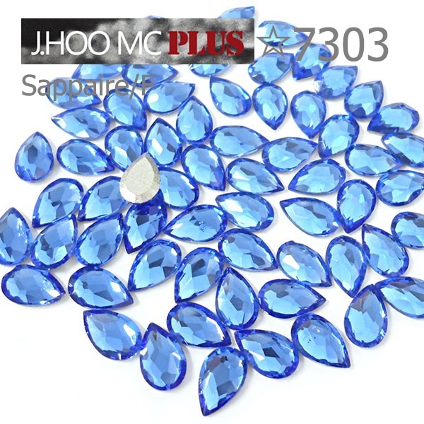J.HOO Crystal 7303 Pear Flat Back Rhinestones 8×5mm Nail Art (10pcs)