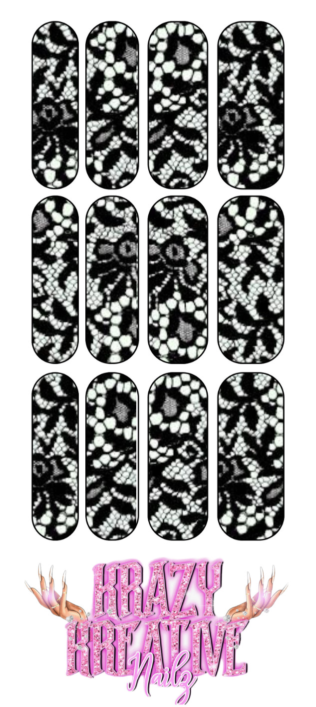 Lace Nail Decals Waterslide Nail Art Diy Nail Stickers