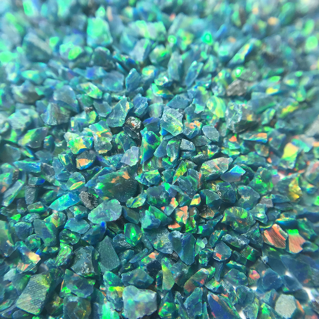 Lab-Created Crushed Opal Inlay Material – Ring Making, Woodworking, Resin Art