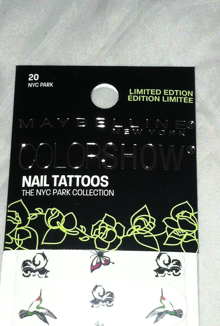 Maybelline Color Show Nail Stickers/Tattoos * 20 NYC PARK * New Limited Edition