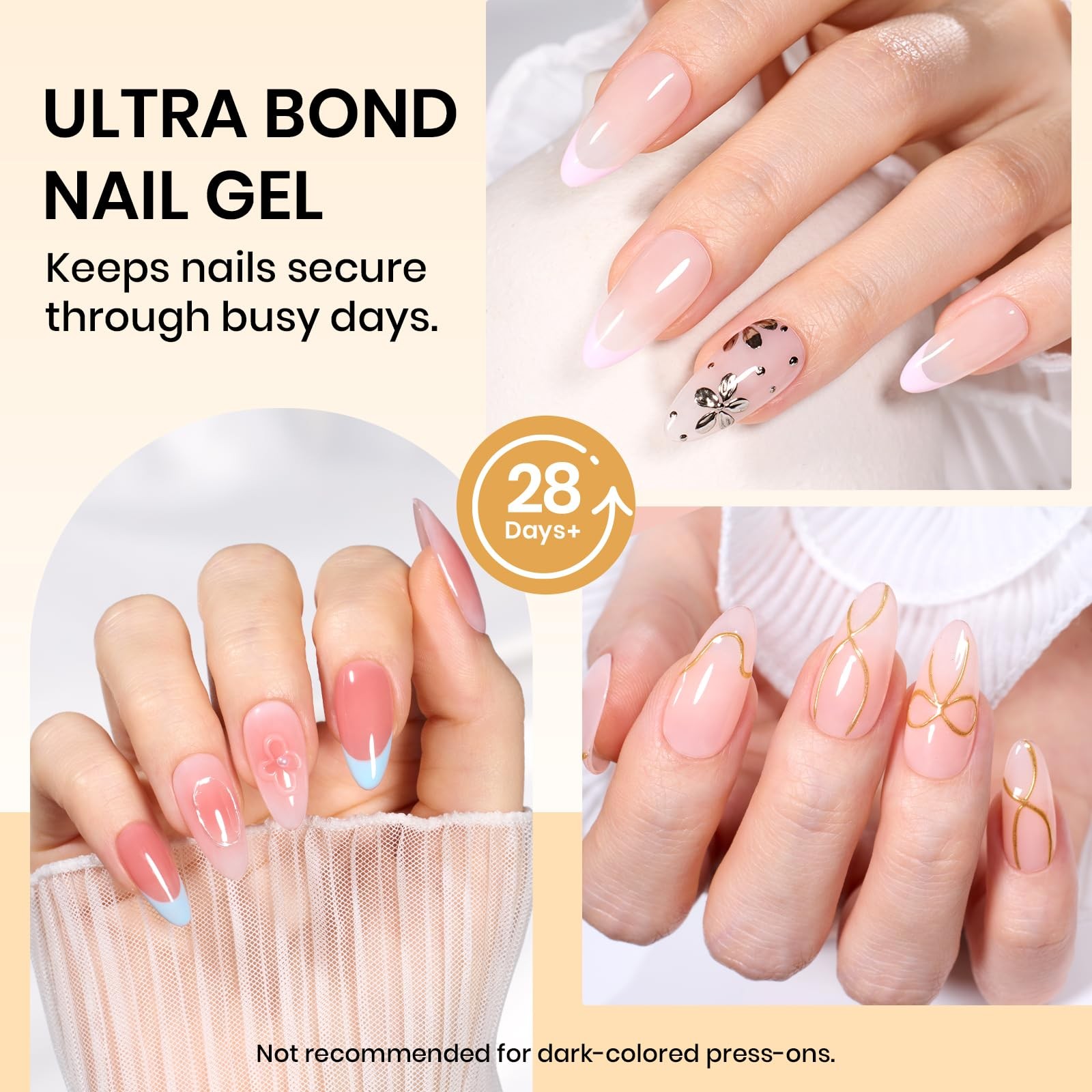 Beetles Solid Nail Glue Gel for 0.53 Oz (Pack of 1), 2-3-15g