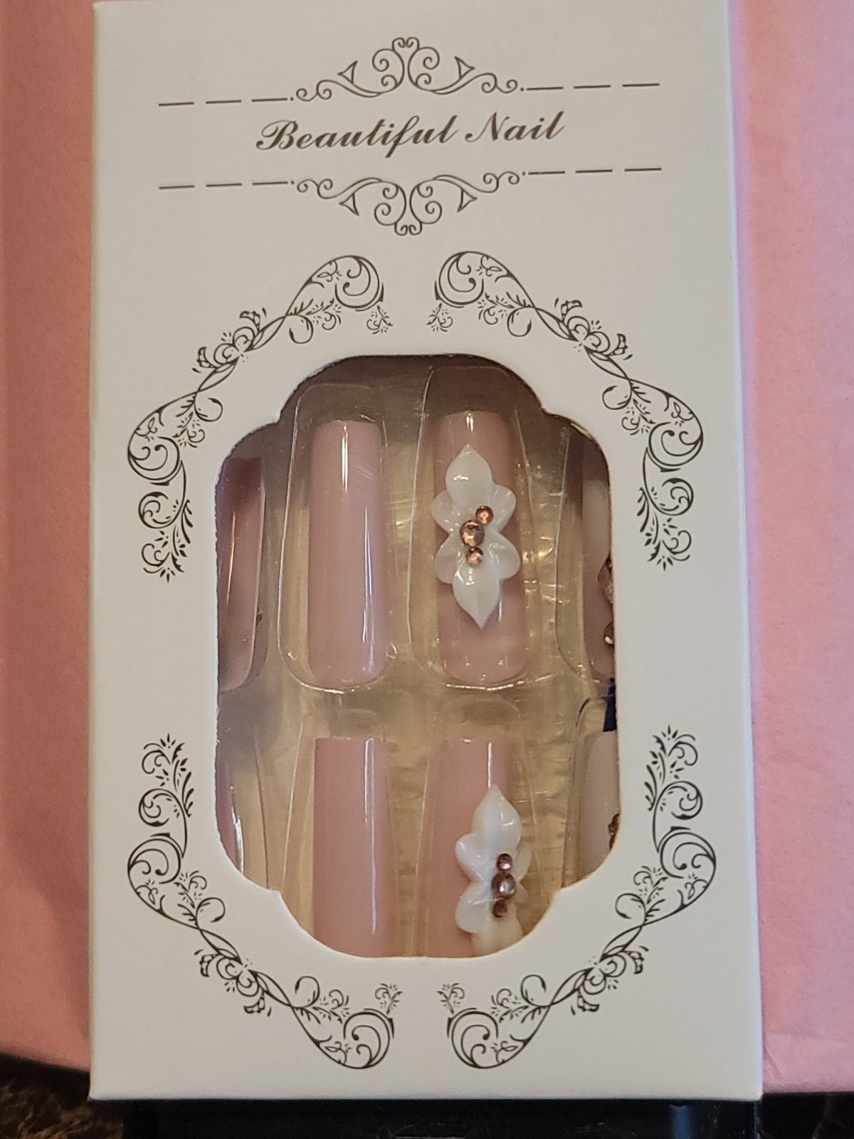 LONG Square Ballerina Shaped Nails 24 Pcs