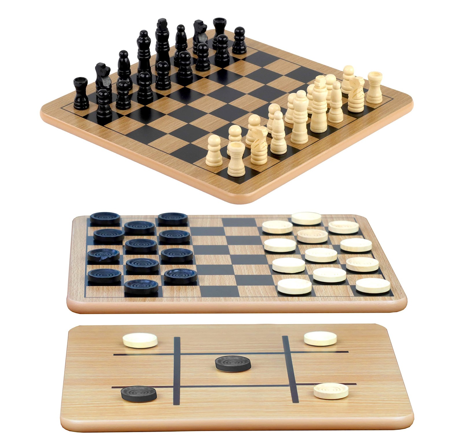 Regal Games – Reversible Wooden Board 10.5″ x 10.5″, 10.5 Inch –