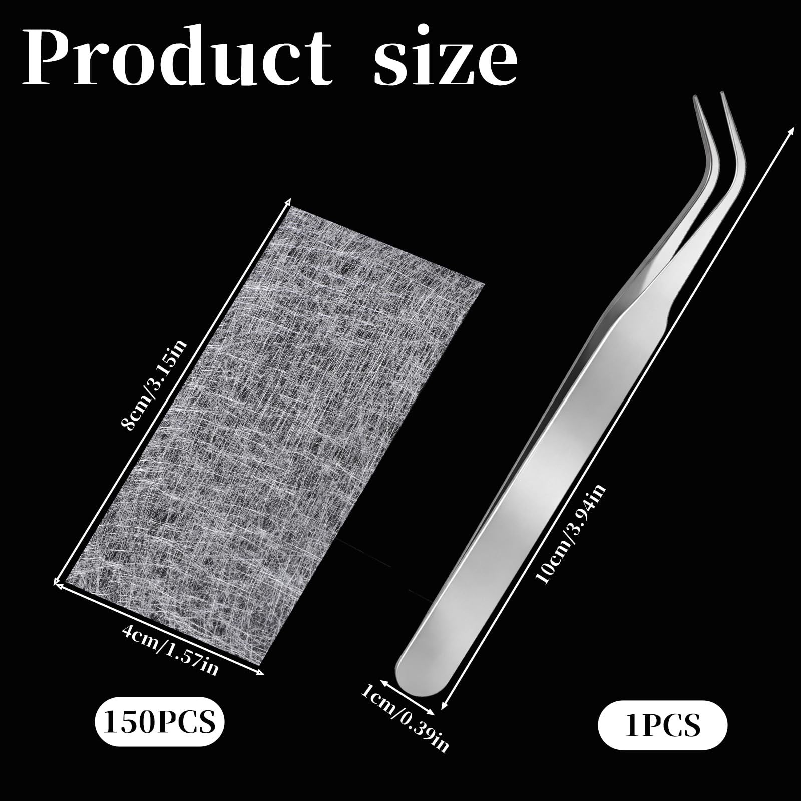 YBEATY 100 PCS Silk Nail Extension Wrap Kit 3.15 × 1.57 × 0.04 Inch, White