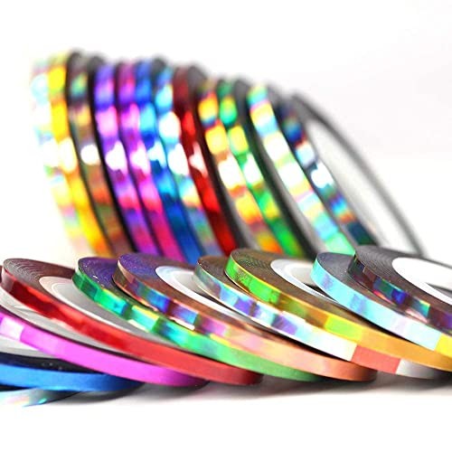 Nail Art Striping Tape Lines Kit 36 pcs 1mm 2mm 3mm Nail Tape Holographic